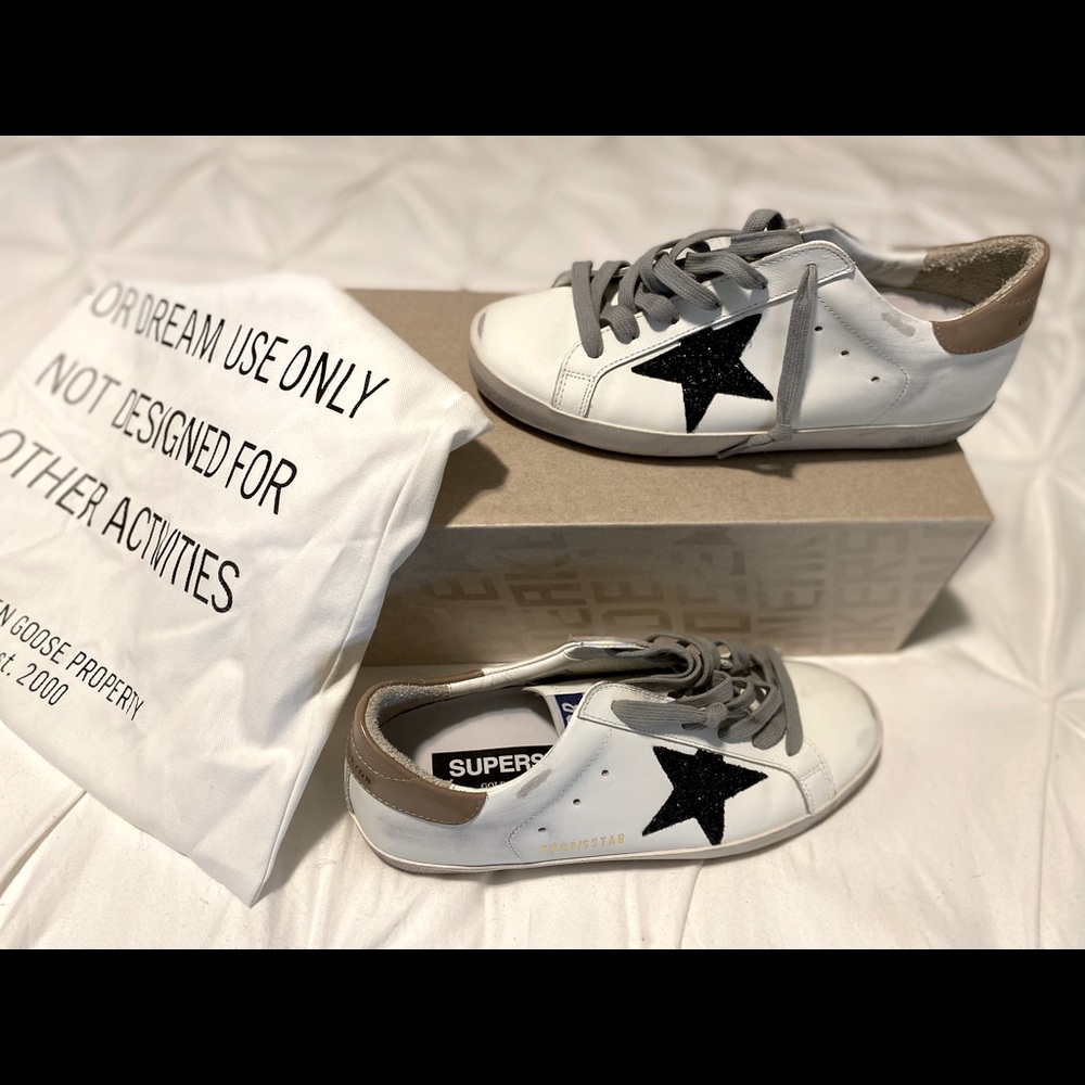 Golden Goose Glitter Superstar Shoes Size 39